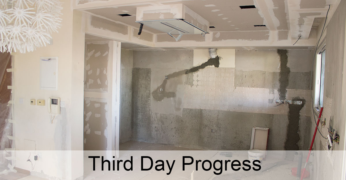 Day 3: Finishing With Plaster Boards and the Ceramic Tiles Installation