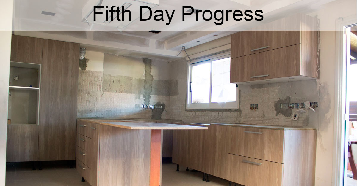 Day 5: Kitchen Installation and Quartz Countertop Measurement